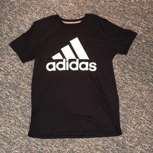 Adidas black and green tee shirt. Size Medium.